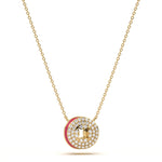 ‘O’ Diamond Enamel Pendant