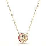 ‘O’ Diamond Enamel Pendant