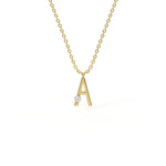 A Diamond Initial Pendant