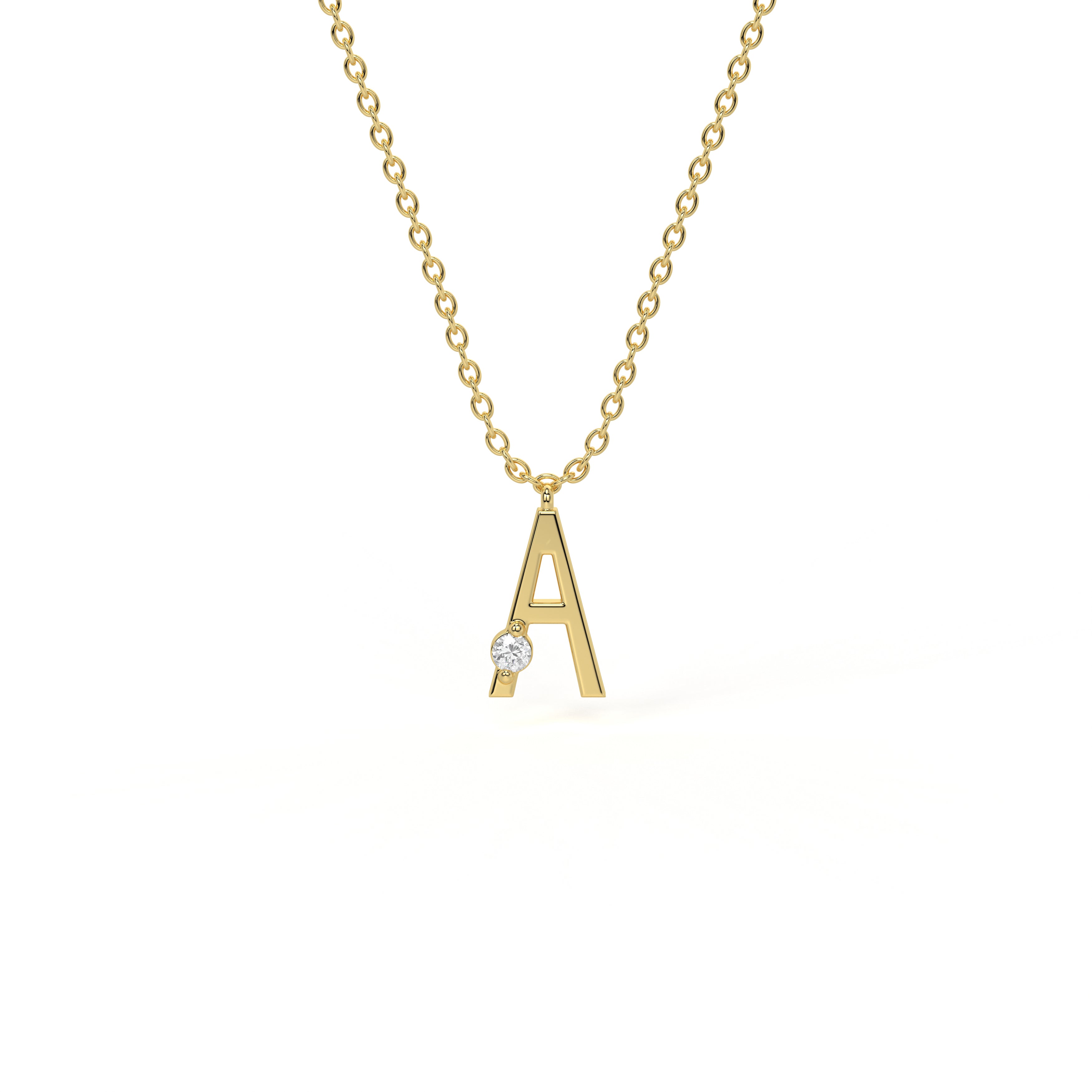 A Diamond Initial Pendant