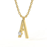 A Diamond Initial Pendant