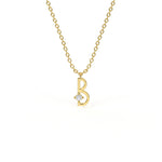B Diamond Initial Pendant