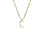 C Diamond Initial Pendant