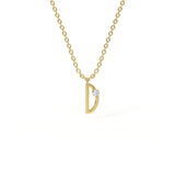 D Diamond Initial Pendant