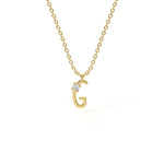 G Diamond Initial Pendant