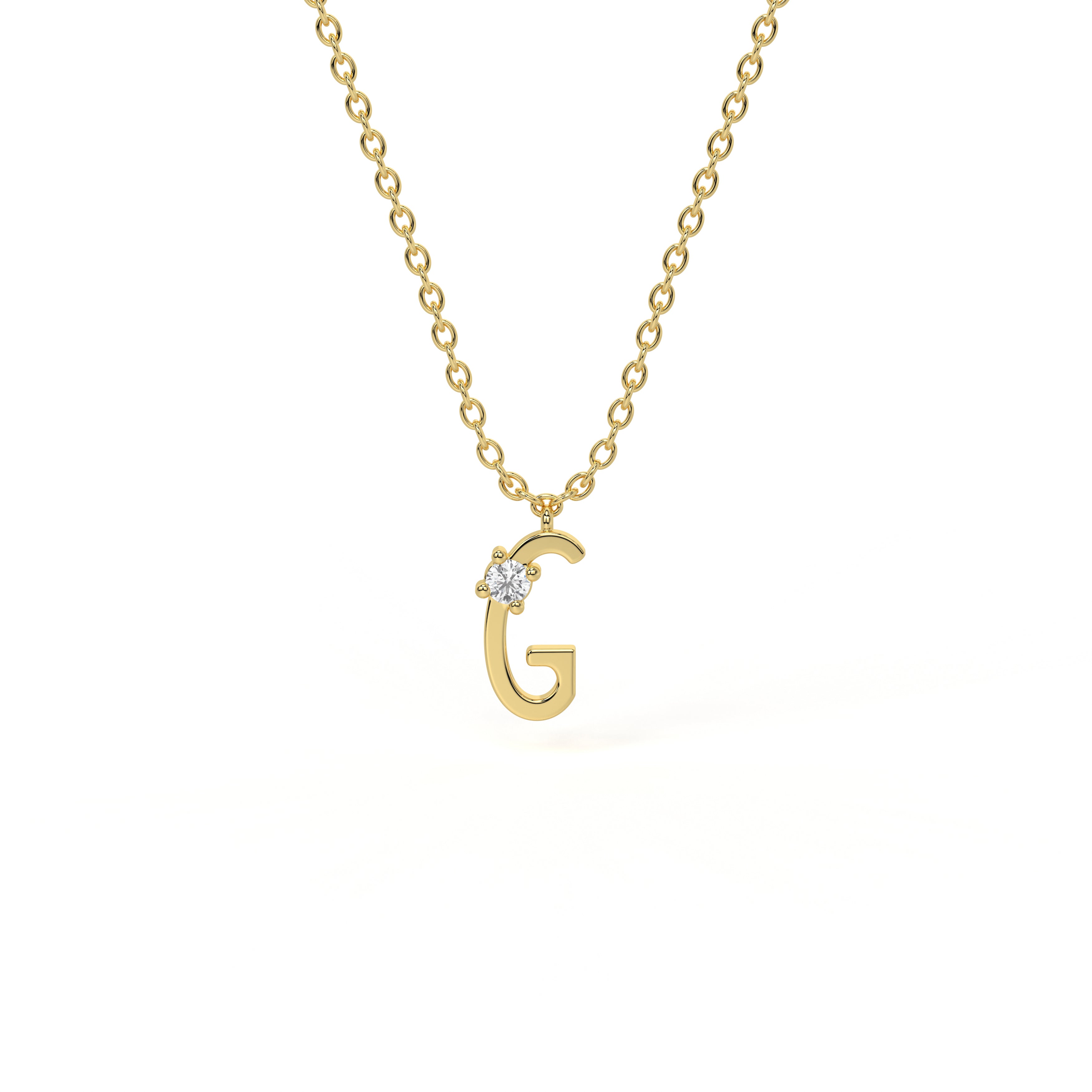 G Diamond Initial Pendant