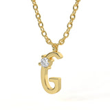 G Diamond Initial Pendant