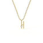 H Diamond Initial Pendant