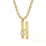 H Diamond Initial Pendant