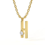 H Diamond Initial Pendant