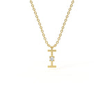 I Diamond Initial Pendant
