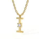 I Diamond Initial Pendant