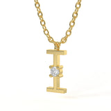 I Diamond Initial Pendant