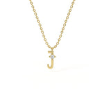 J Diamond Initial Pendant