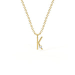 K Diamond Initial Pendant