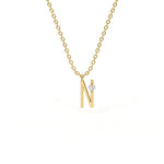 N Diamond Initial Pendant