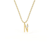 N Diamond Initial Pendant