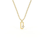 O Diamond Initial Pendant