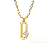 O Diamond Initial Pendant