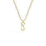 S Diamond Initial Pendant