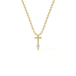 T Diamond Initial Pendant
