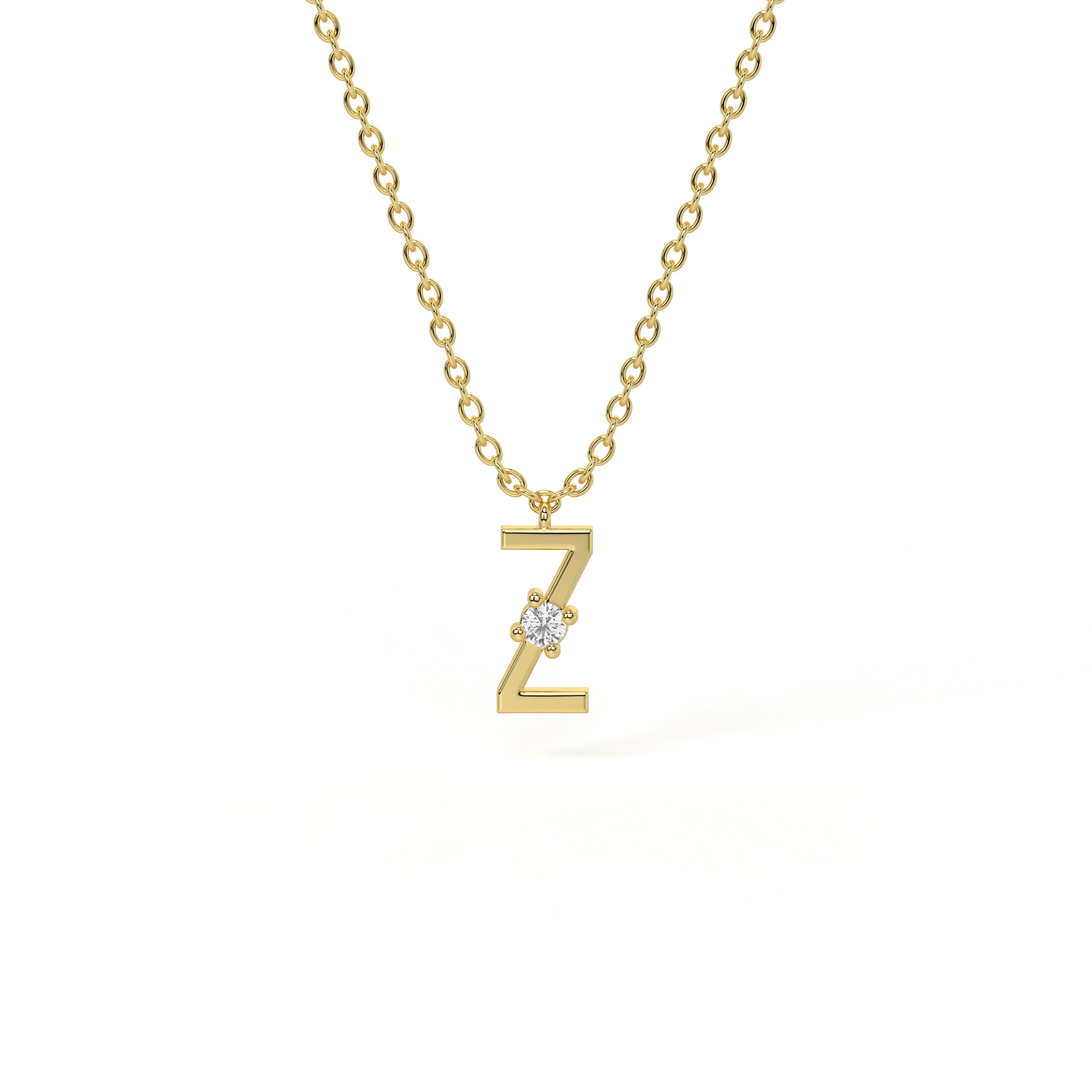 Z Diamond Initial Pendant
