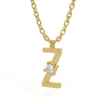 Z Diamond Initial Pendant