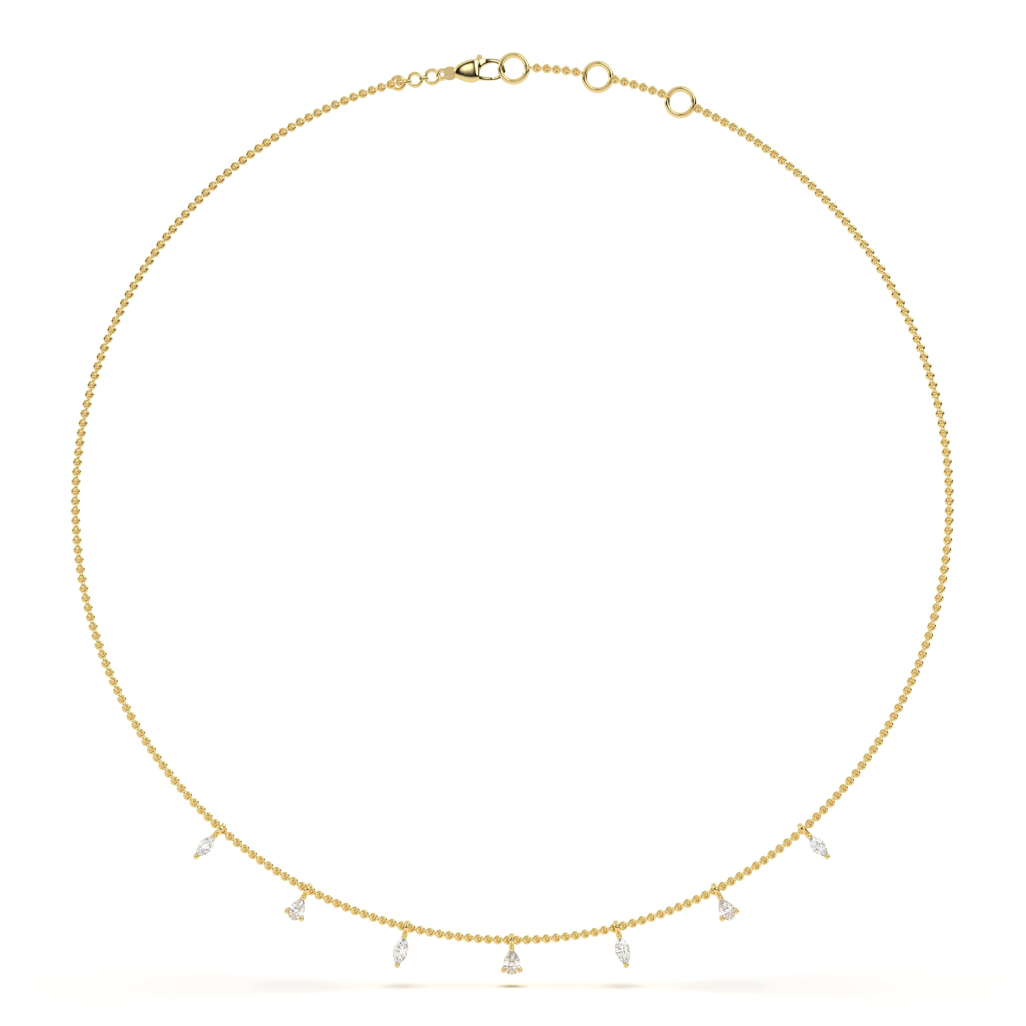 Pear Marquise Station Necklace