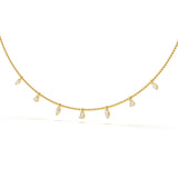 Pear Marquise Station Necklace