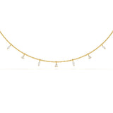 Pear Marquise Station Necklace