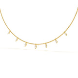 Mini Marquise Station Necklace