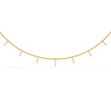 Mini Marquise Station Necklace