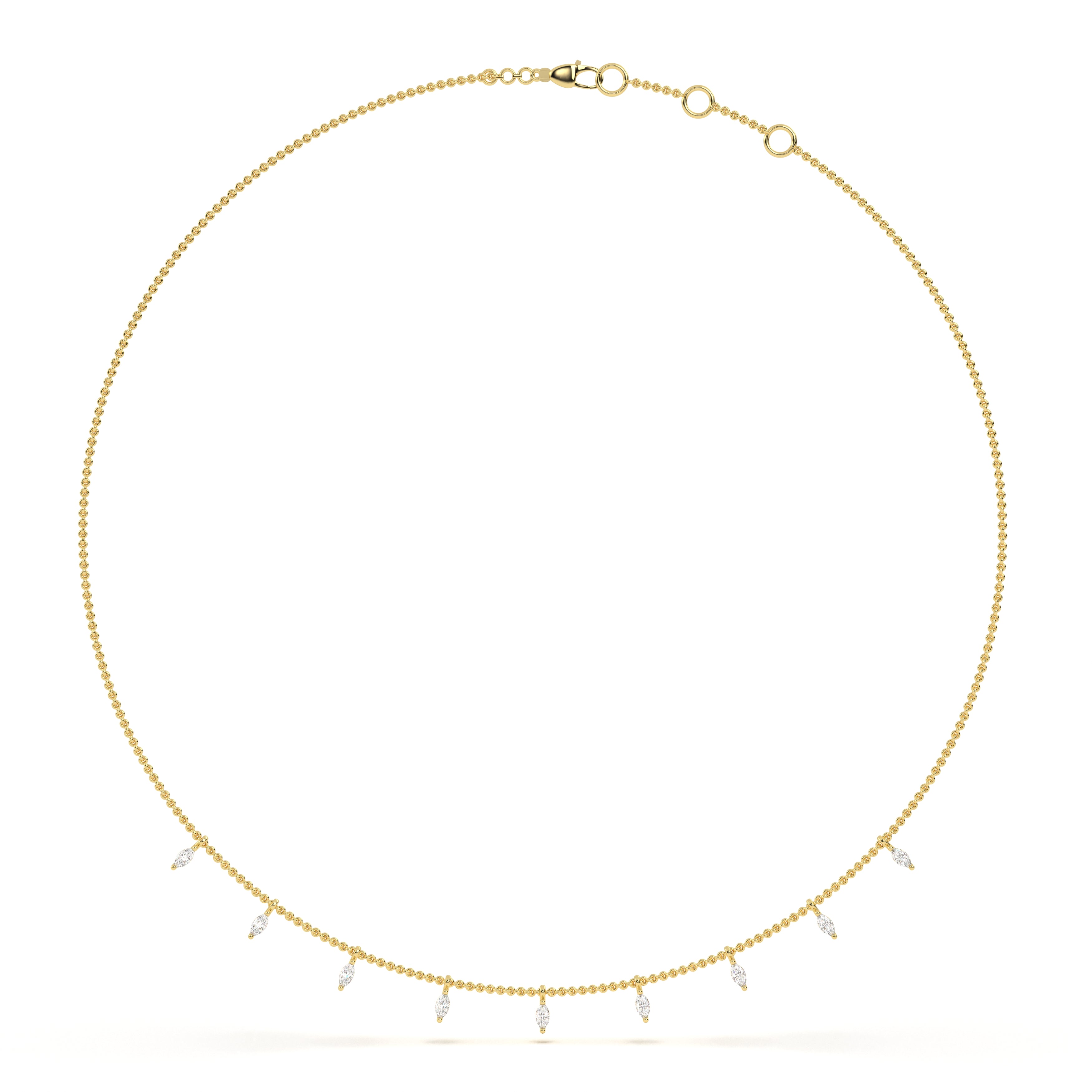 Marquise Diamond Station Necklace