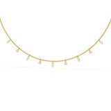 Marquise Pear Station Necklace