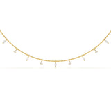 Marquise Pear Station Necklace