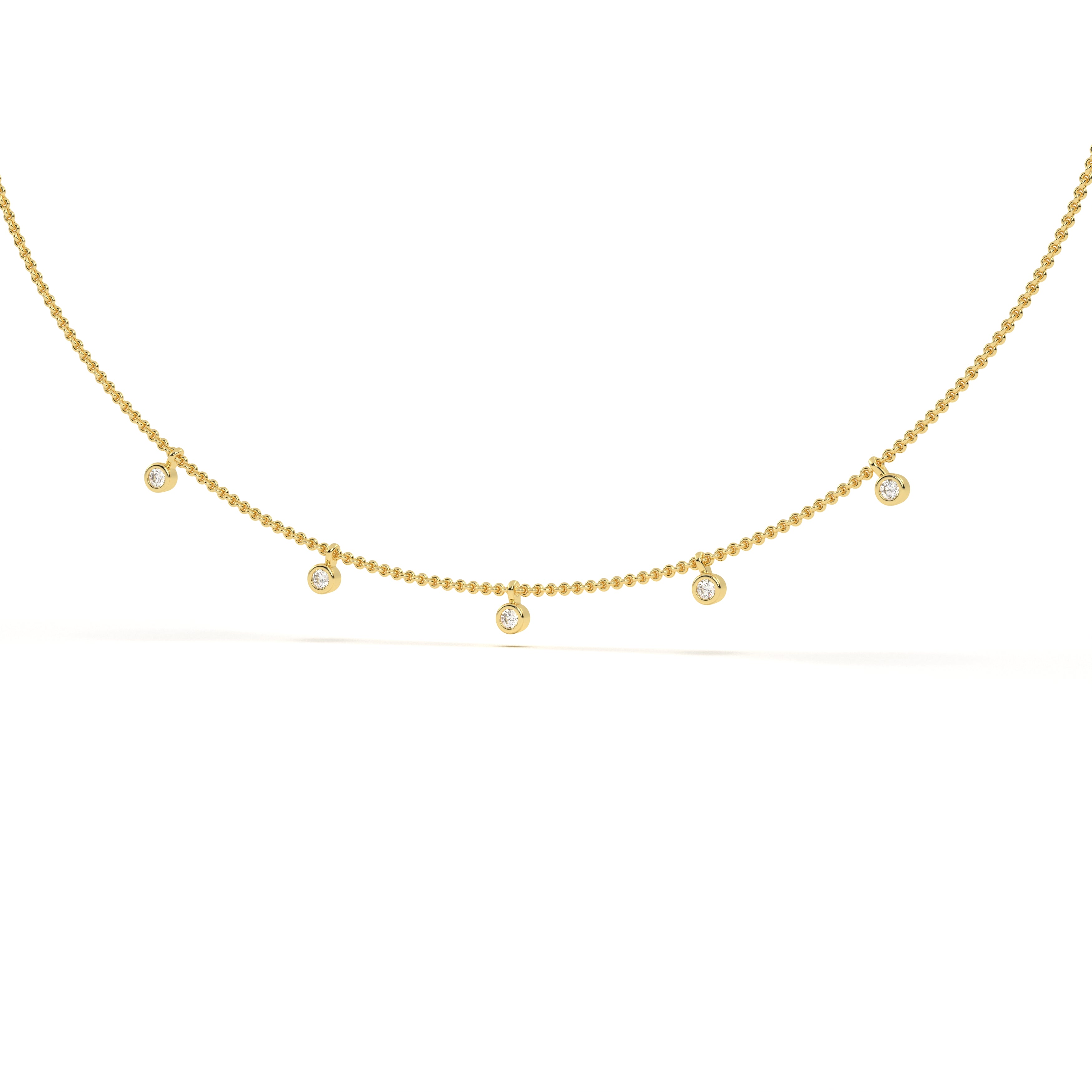Mini Round Station Necklace