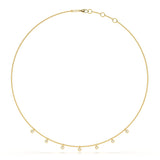 Round Diamond Station Necklace