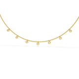 Round Diamond Station Necklace