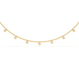 Round Diamond Station Necklace