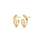 Marquise Diamond Leher Studs