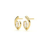 Marquise Diamond Leher Studs