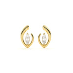 Marquise Diamond Leher Studs
