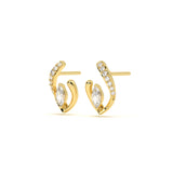 Pave Diamond Leher Studs