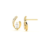 Pave Diamond Leher Studs