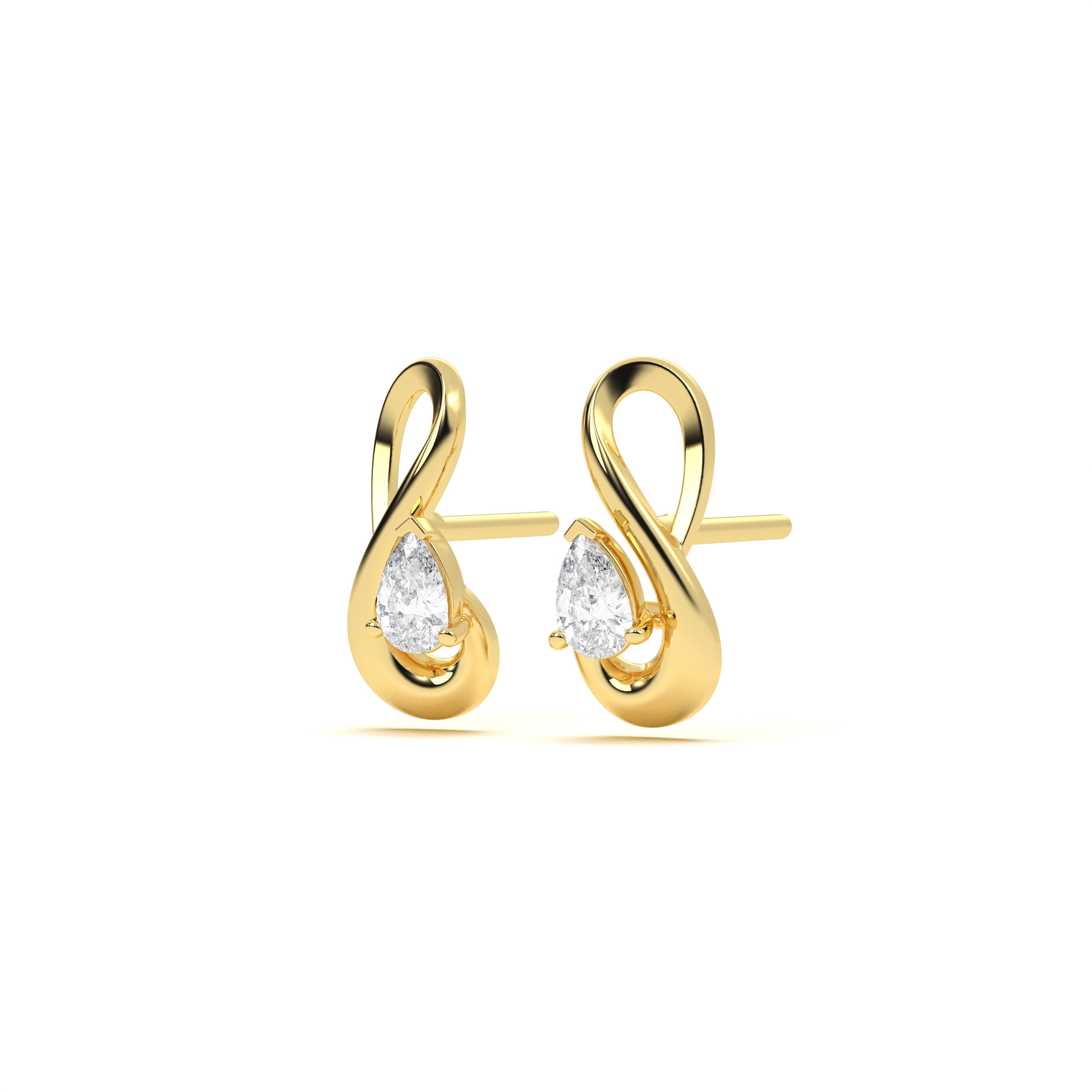 Infinity Diamond Leher Studs