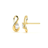 Infinity Diamond Leher Studs
