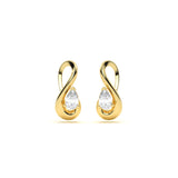 Infinity Diamond Leher Studs