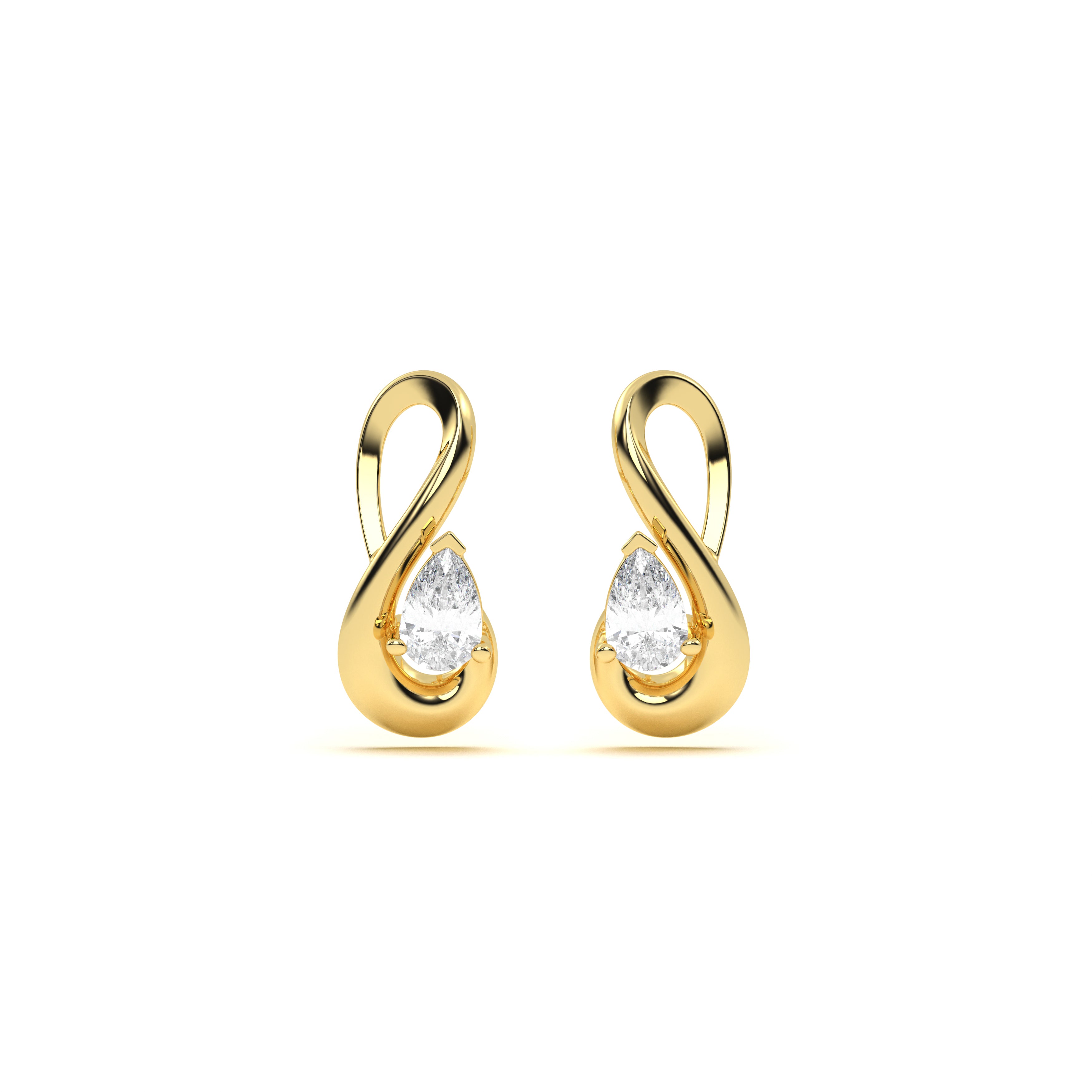 Infinity Diamond Leher Studs