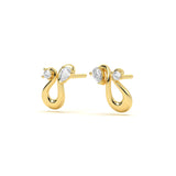 Tide Diamond Leher Studs