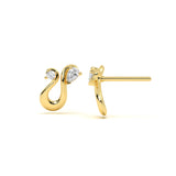 Tide Diamond Leher Studs